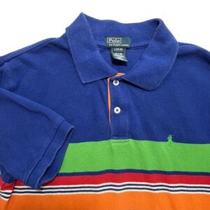 Polo Ralph Lauren Short Sleeve Polo L 14/16 Multicolor Color Blocked Stripes